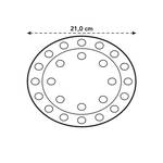 floorprotector rond 21cm transparant